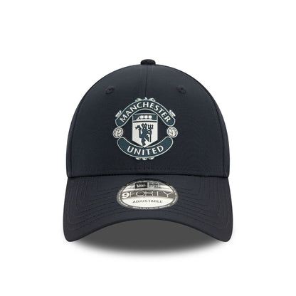 This is a Manchester United FC Rubber Woven Navy 9FORTY Adjustable Cap 3