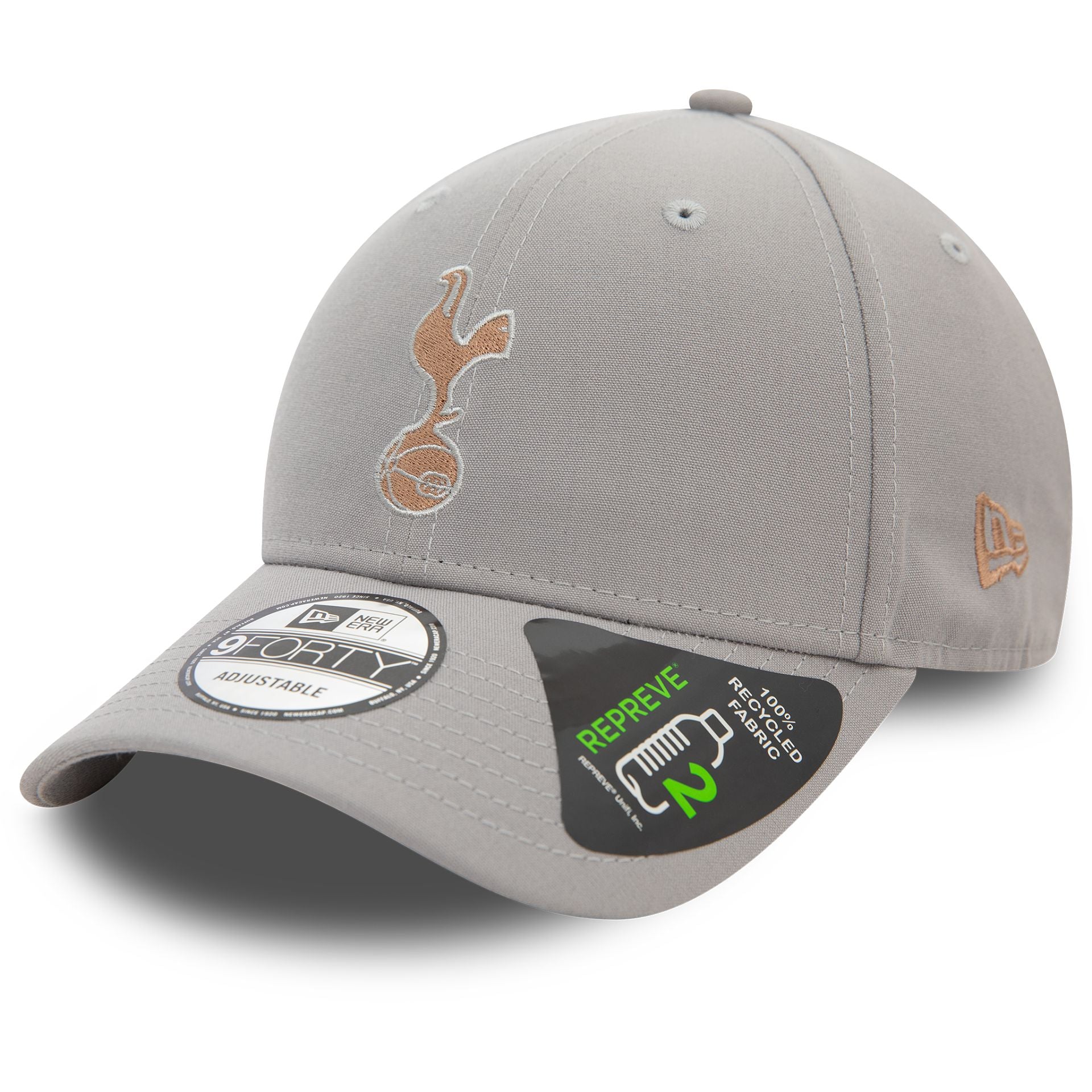 This is a Tottenham Hotspur FC Seasonal Repreve Grey 9FORTY Adjustable Cap 1