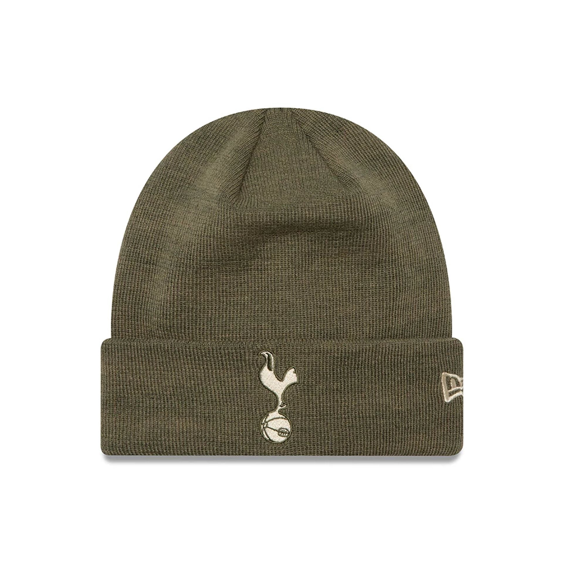 This is a Tottenham Hotspur FC Seasonal Green Cuff Knit Beanie Hat 1