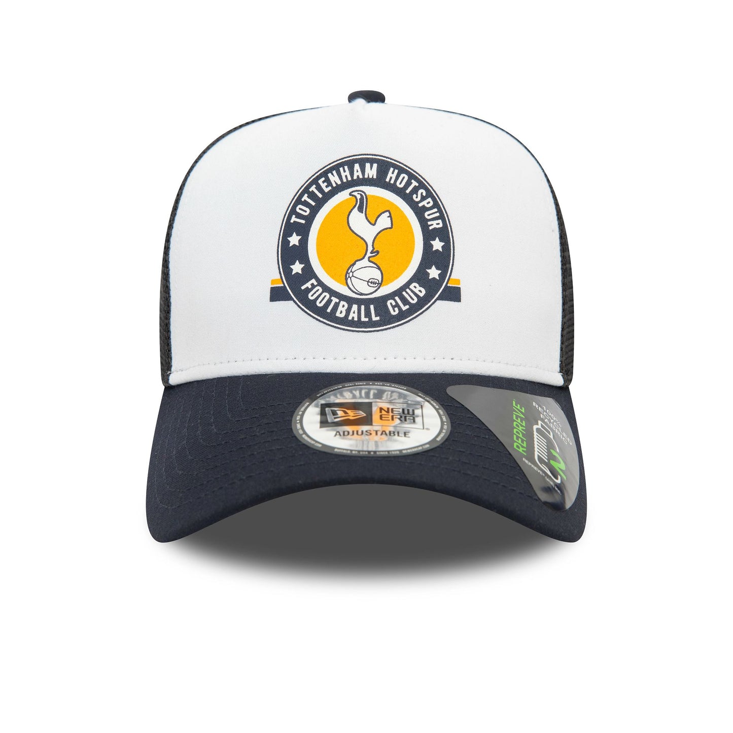 This is a Tottenham Hotspur FC Graphic Repreve Navy 9FORTY E-Frame Adjustable Trucker Cap 3