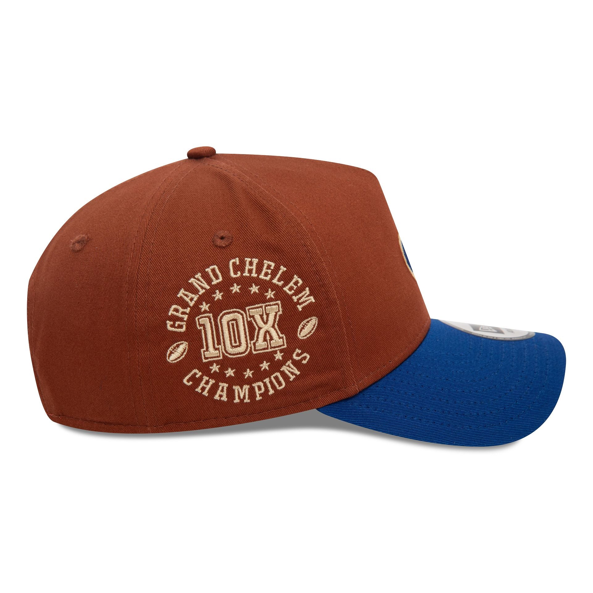 This is a French Federation Of Rugby Grand Chelem Dark Brown 9FORTY E-Frame Cap 3