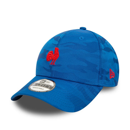 This is a French Federation Of Rugby Tonal Camo Blue 9FORTY Adjustable Cap 1