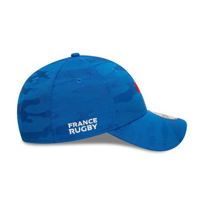 This is a French Federation Of Rugby Tonal Camo Blue 9FORTY Adjustable Cap 6