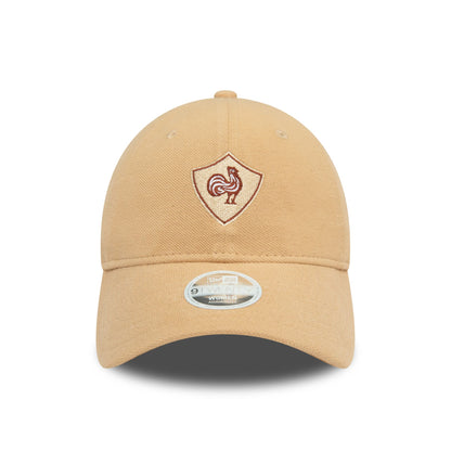 This is a French Federation Of Rugby Womens Pique Beige 9TWENTY Adjustable Cap 4