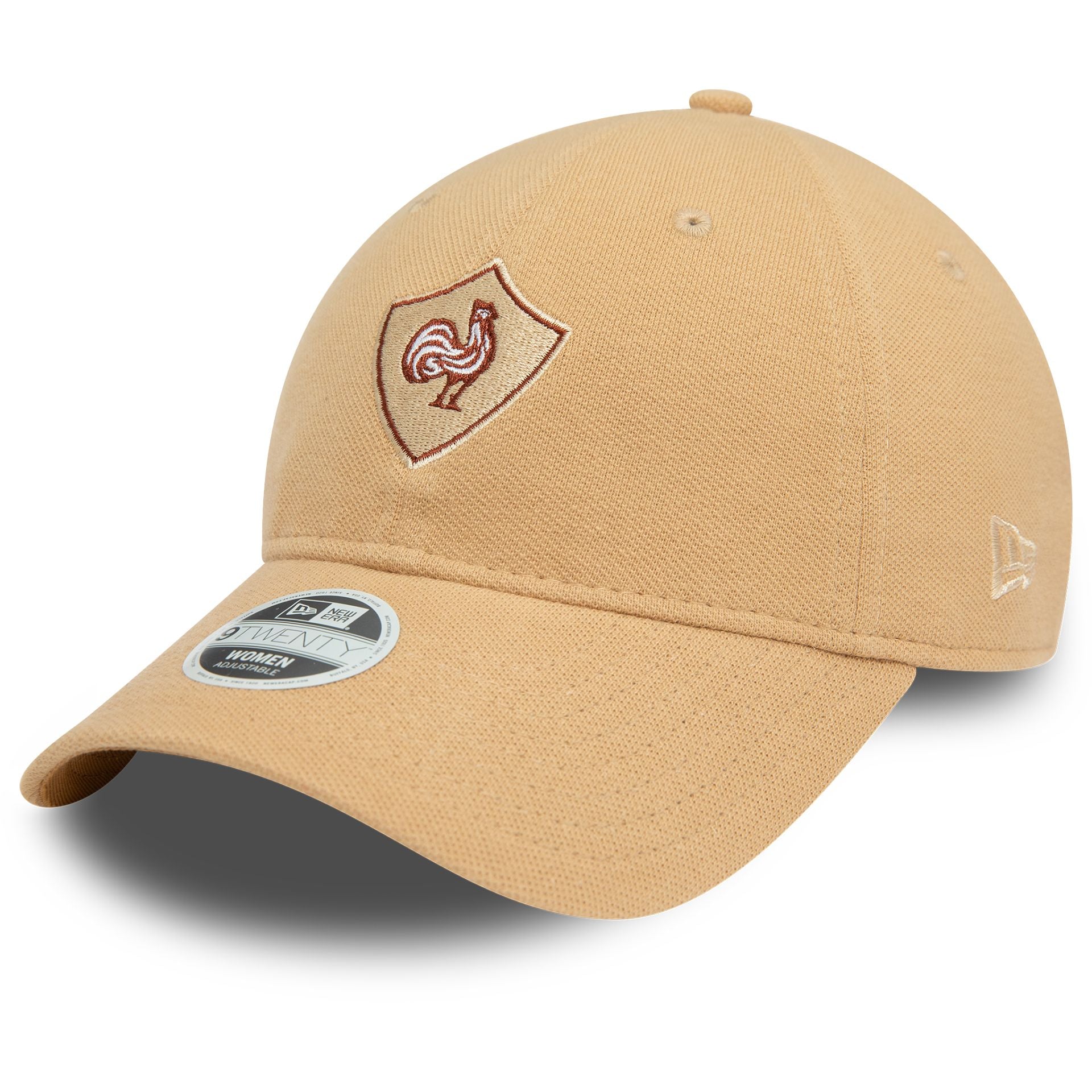 This is a French Federation Of Rugby Womens Pique Beige 9TWENTY Adjustable Cap 1