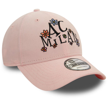 This is a AC Milan Needle Cord Doodle Pastel Pink 9FORTY Adjustable Cap 4