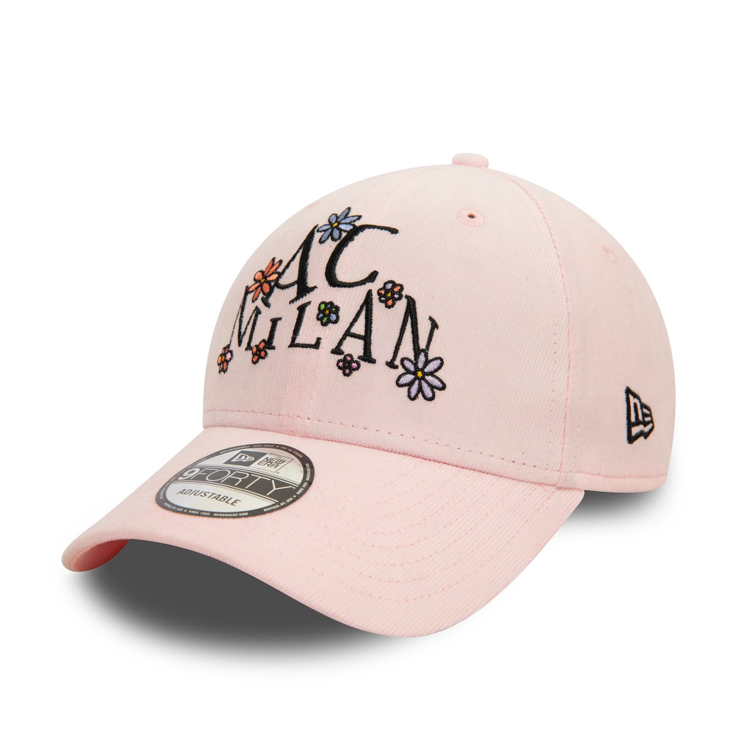 This is a AC Milan Needle Cord Doodle Pastel Pink 9FORTY Adjustable Cap 1