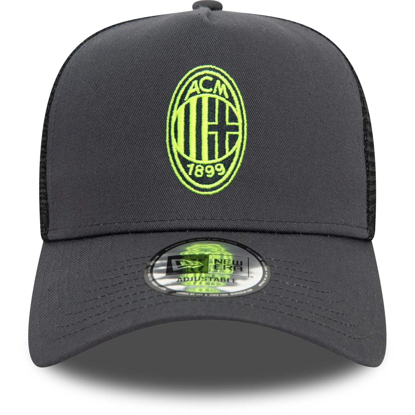 This is a AC Milan Seasonal Dark Grey 9FORTY E-Frame Adjustable Trucker Cap 2