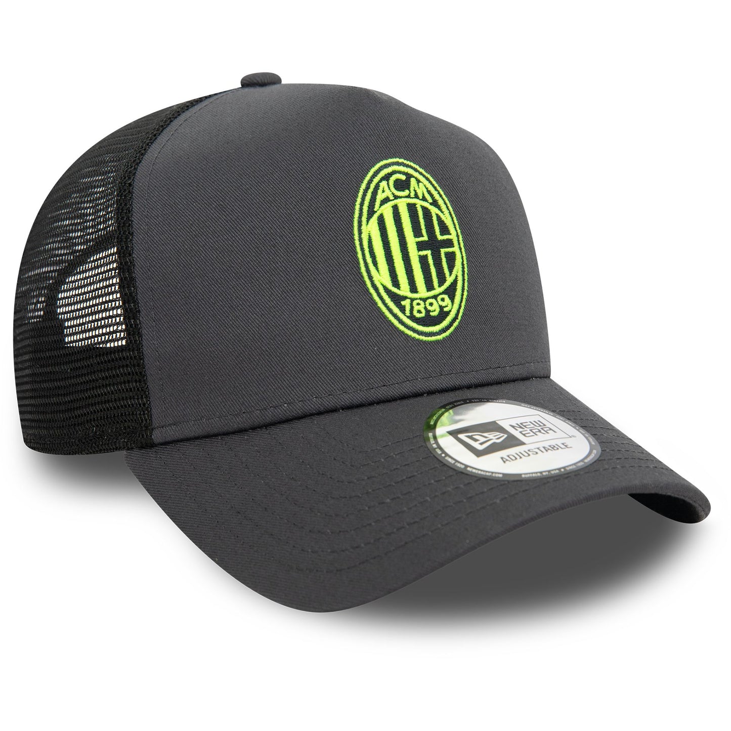 This is a AC Milan Seasonal Dark Grey 9FORTY E-Frame Adjustable Trucker Cap 3