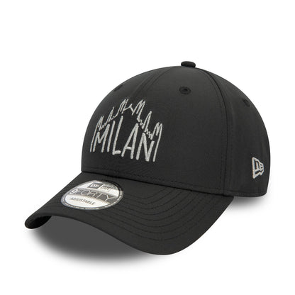 This is a AC Milan Reflective Black 9FORTY Adjustable Cap 1