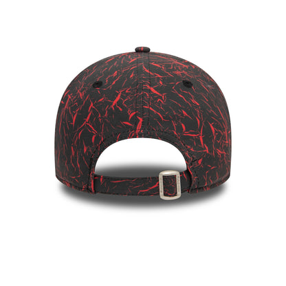 This is a AC Milan Crinkle All Over Print Black 9FORTY Adjustable Cap 3