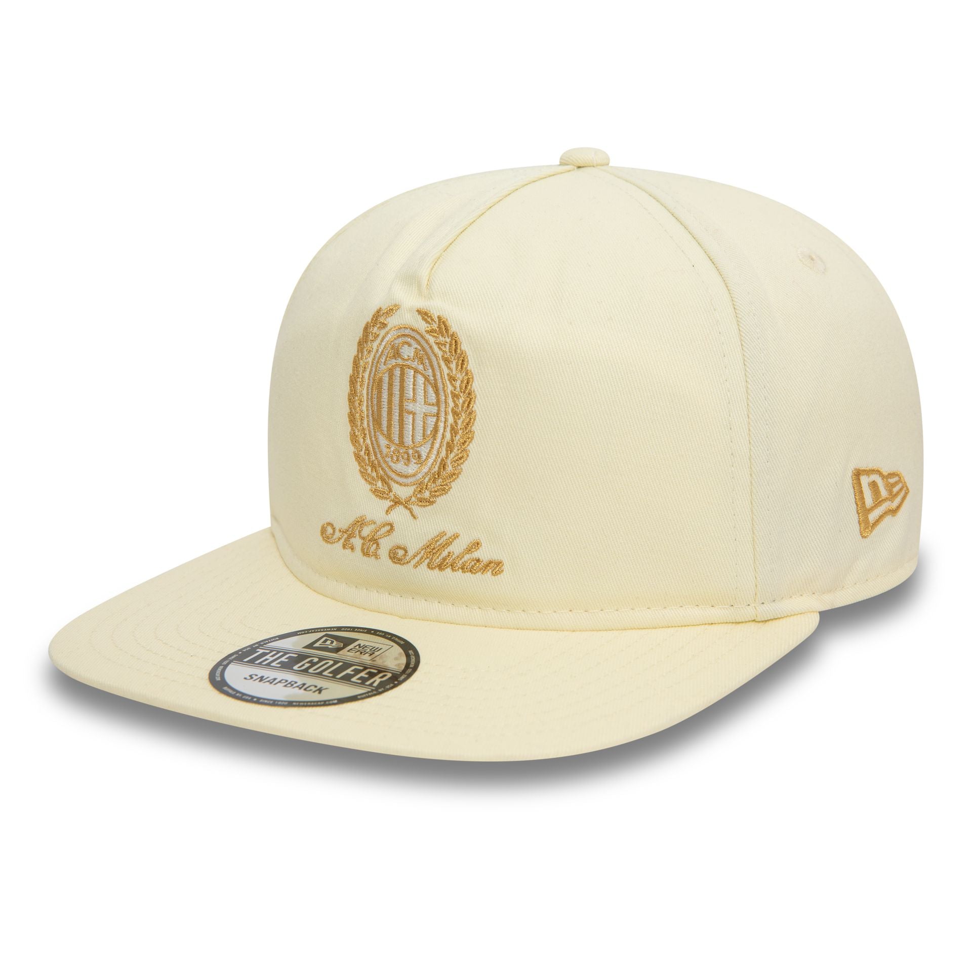 This is a AC Milan Heritage Gold White Golfer Cap 4