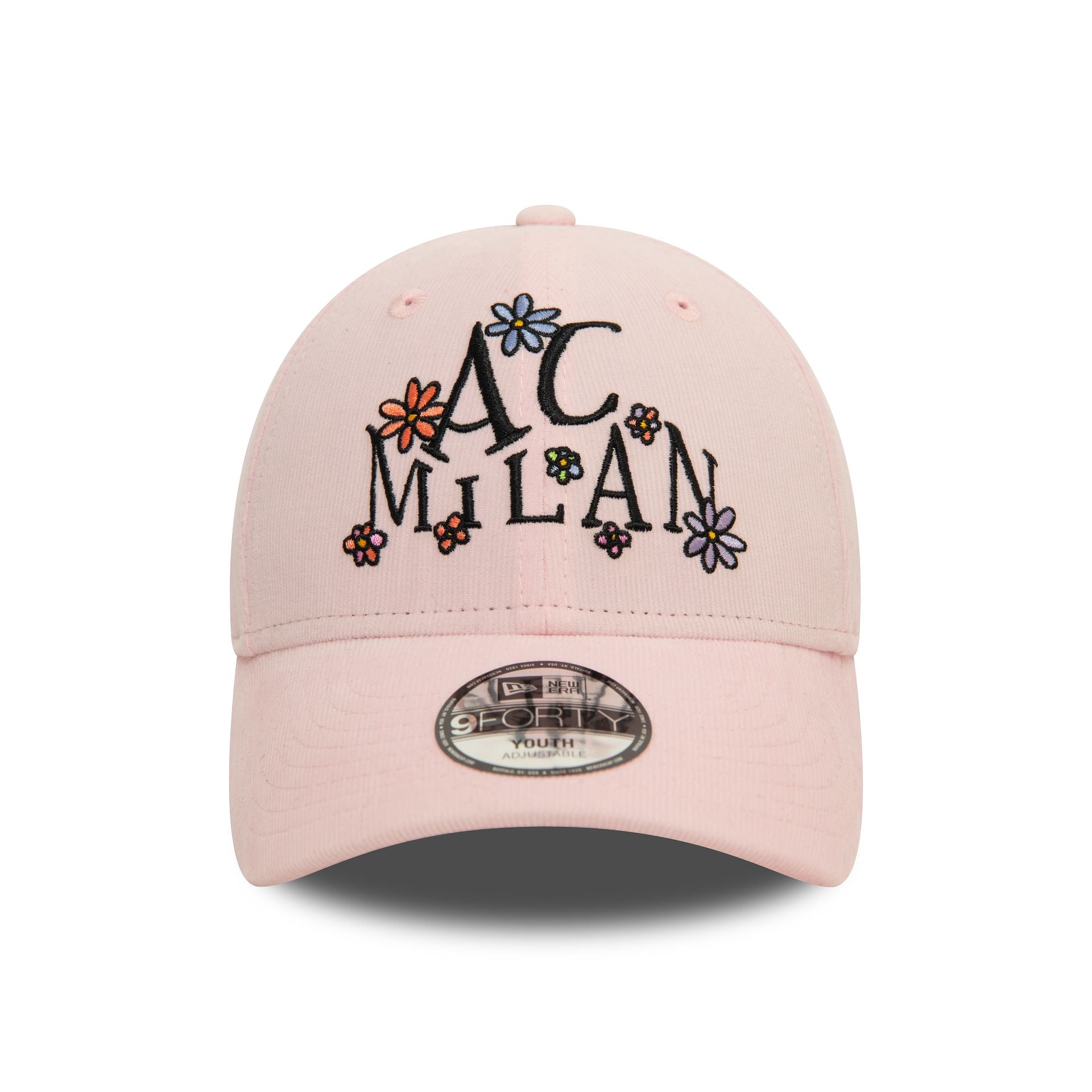 This is a AC Milan Youth Needle Cord Pastel Pink 9FORTY Adjustable Cap 2