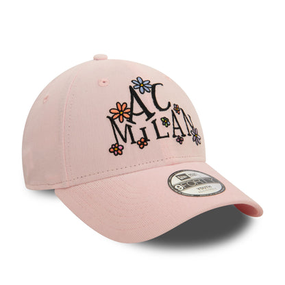 This is a AC Milan Youth Needle Cord Pastel Pink 9FORTY Adjustable Cap 3