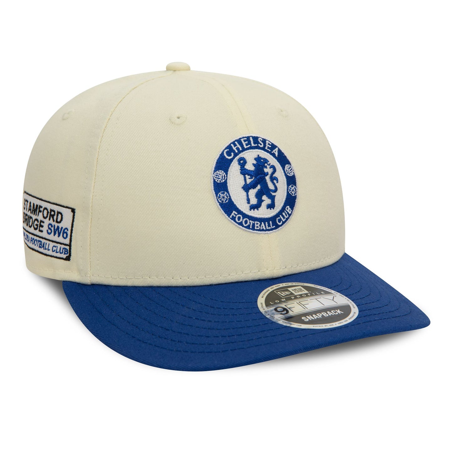 This is a Chelsea FC Lion Crest SW6 Open White Low Profile 9FIFTY Cap 3