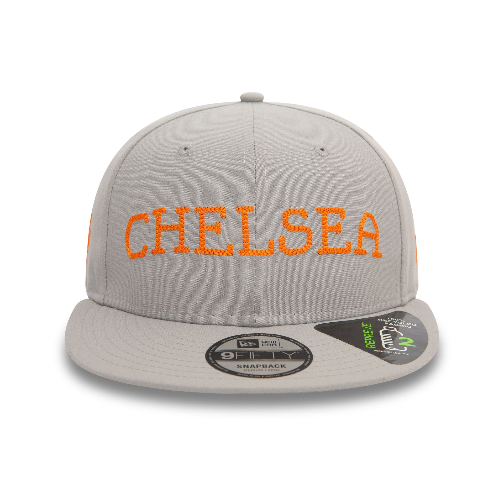 This is a Chelsea FC Repreve Chainstitch Grey 9FIFTY Snapback Cap 2