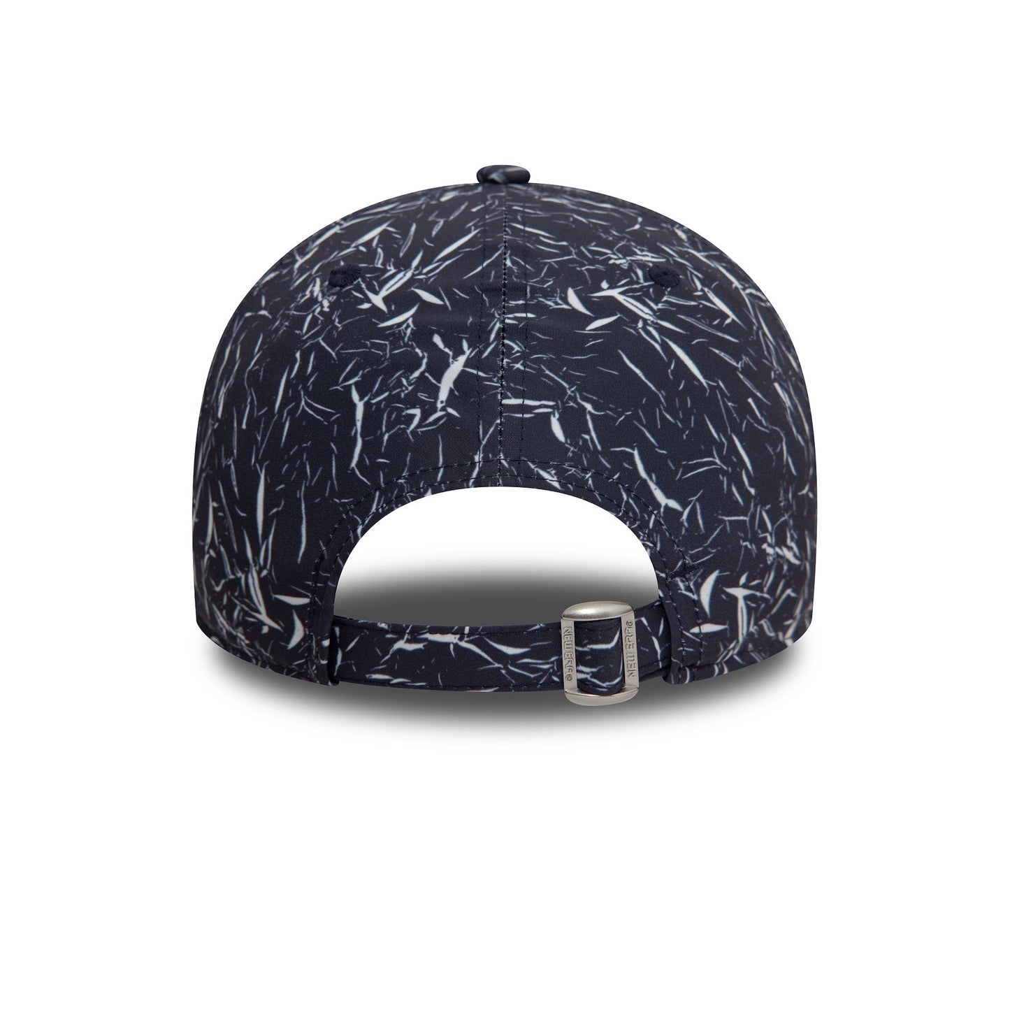 This is a Chelsea FC Lion Crest Crinkle All Over Print Navy 9FORTY Adjustable Cap 3