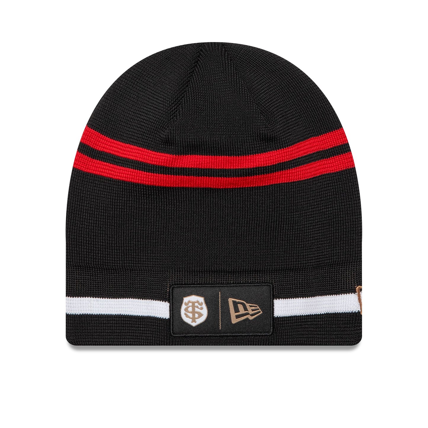 This is a Stade Toulousain Engineered Black Beanie Hat 2