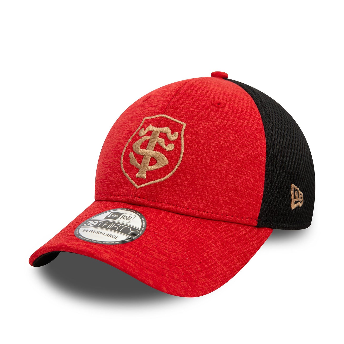 This is a Stade Toulousain Shadow Tech Red 39THIRTY Stretch Fit Cap 1