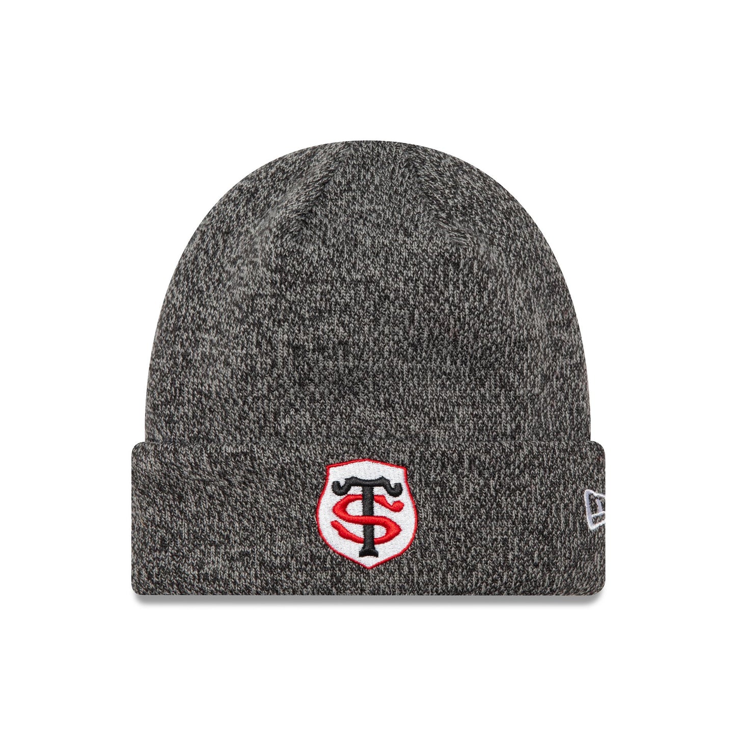 This is a Stade Toulousain Marl Black Cuff Knit Beanie Hat 1