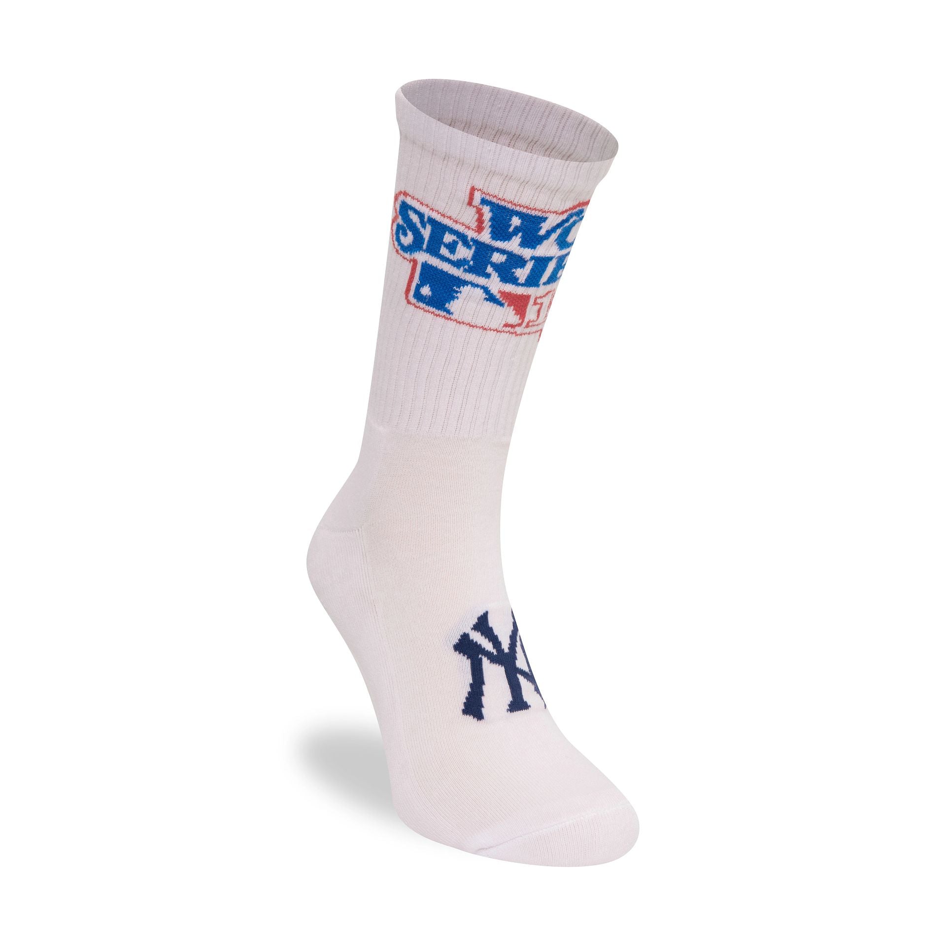 This is a New York Yankees World Series White Crew Socks 2