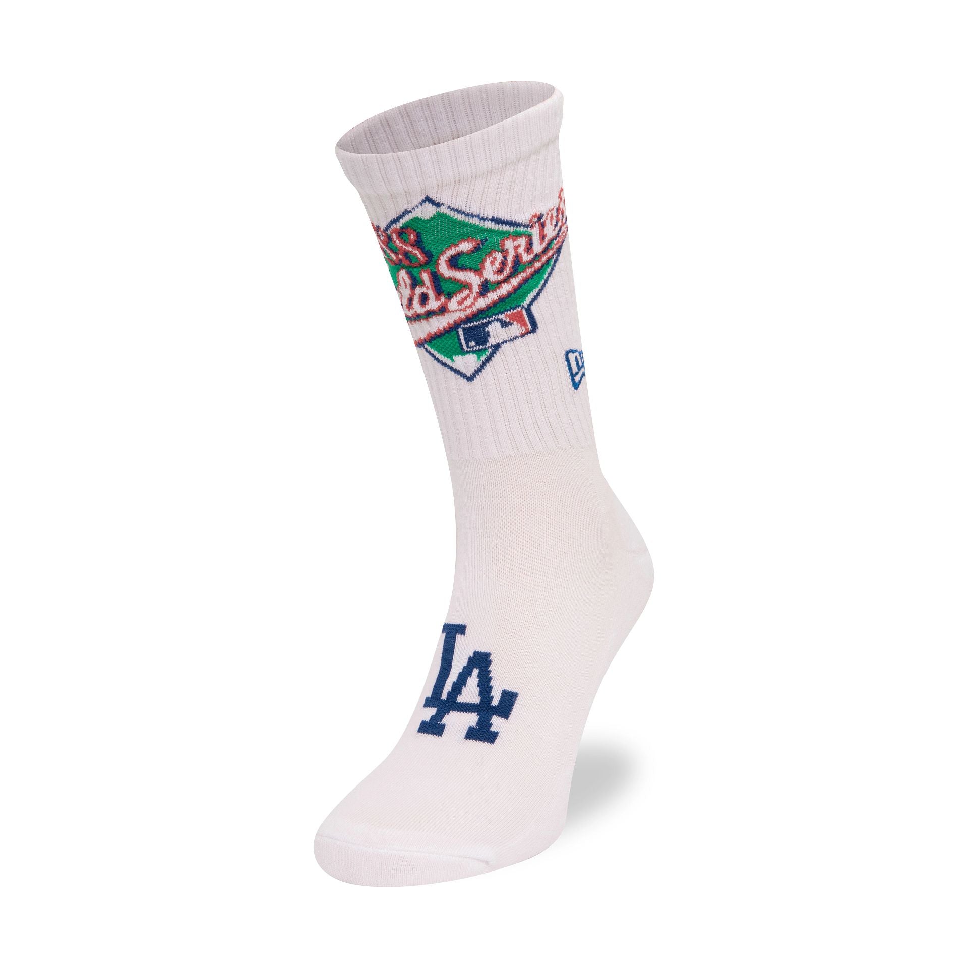 This is a LA Dodgers World Series White Crew Socks 1