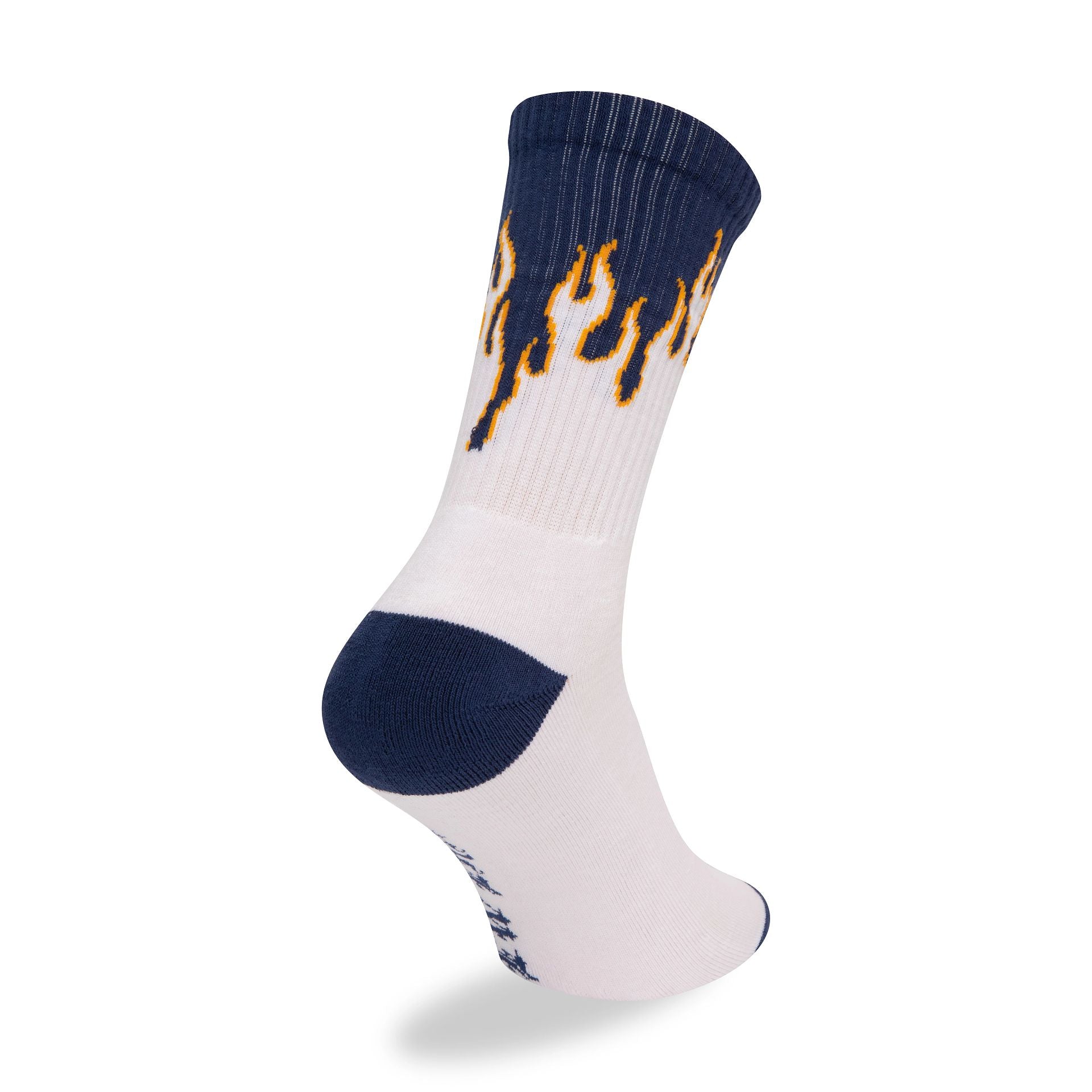 This is a New Era Flame White Crew Socks 3