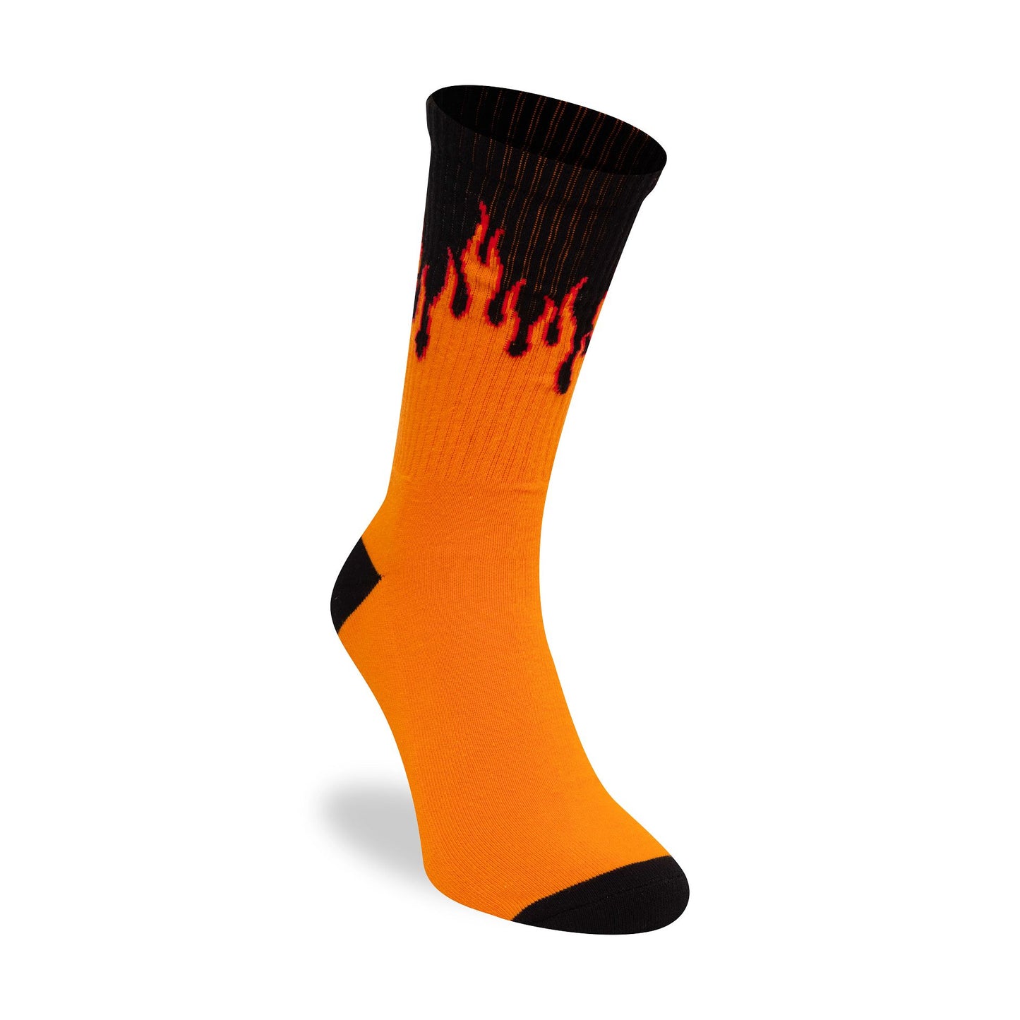 This is a New Era Flame Orange Crew Socks 2