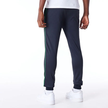 The Male model is wearing Boston Celtics NBA Script Black Fleece Track Joggers 6