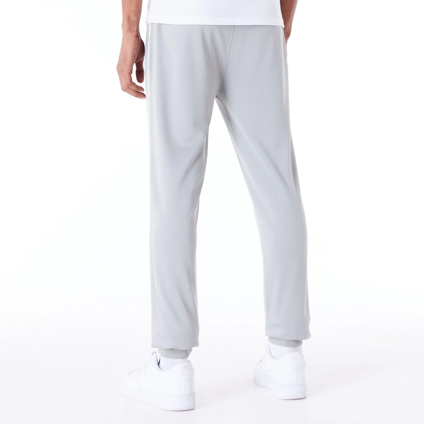 The Male model is wearing LA Lakers NBA Script Grey Fleece Track Joggers 6