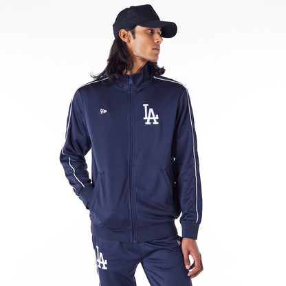 The Male model is wearing LA Dodgers MLB Track Top Dark Blue Track Jacket 1