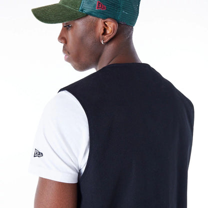 The Male model is wearing New Era Black Utility Vest Top 8