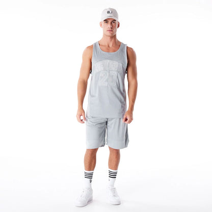 The Male model is wearing New Era Grey Mesh Tank Top 5