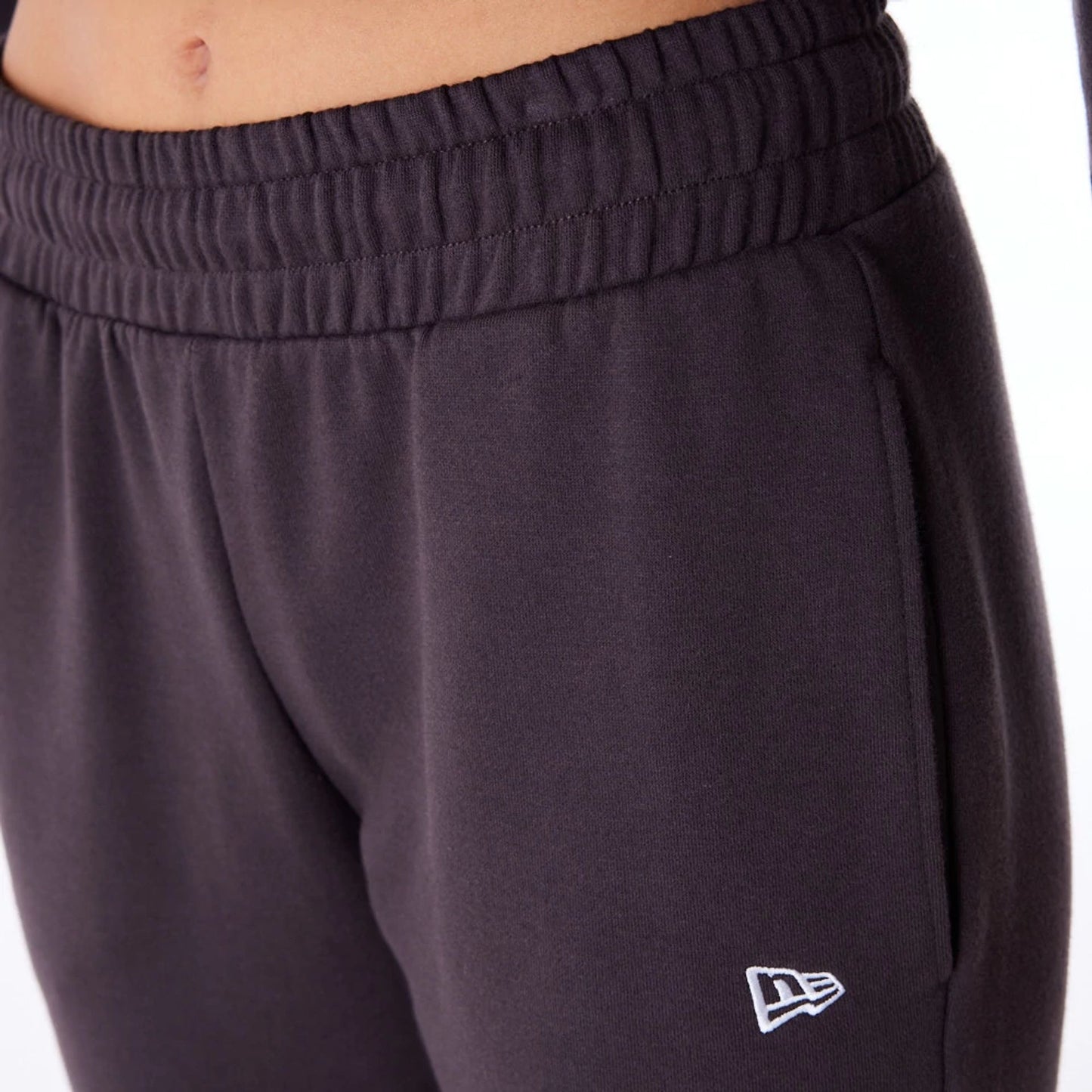 The Female model is wearing Detroit Tigers Womens MLB League Essential Dark Brown Fleece Joggers 7