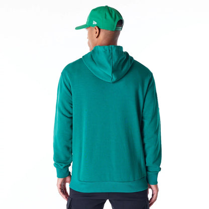 The Male model is wearing New York Jets NFL Patch Green Oversized Pullover Hoodie 5