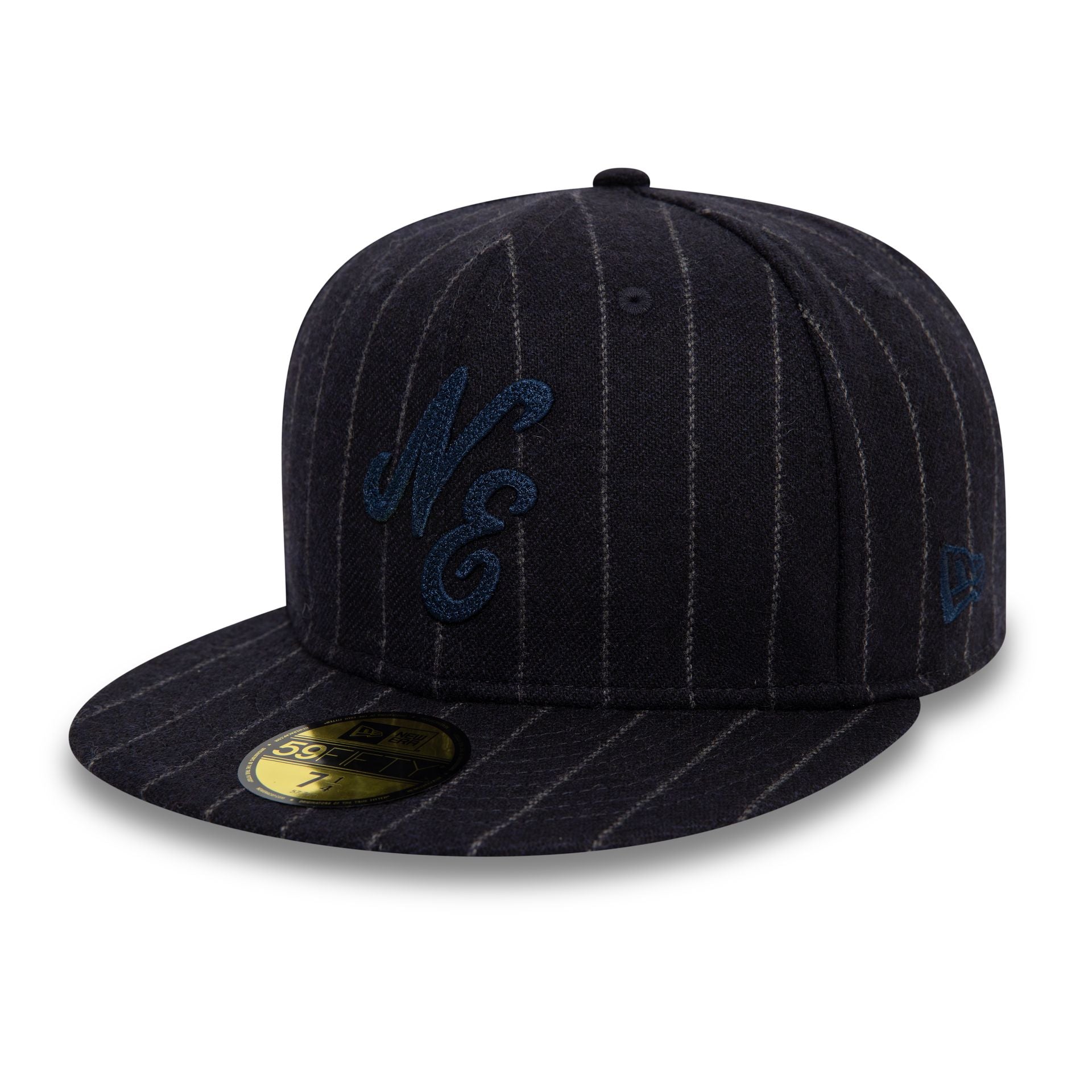 This is a New Era x Moon Stripe Navy 59FIFTY Fitted Cap 1