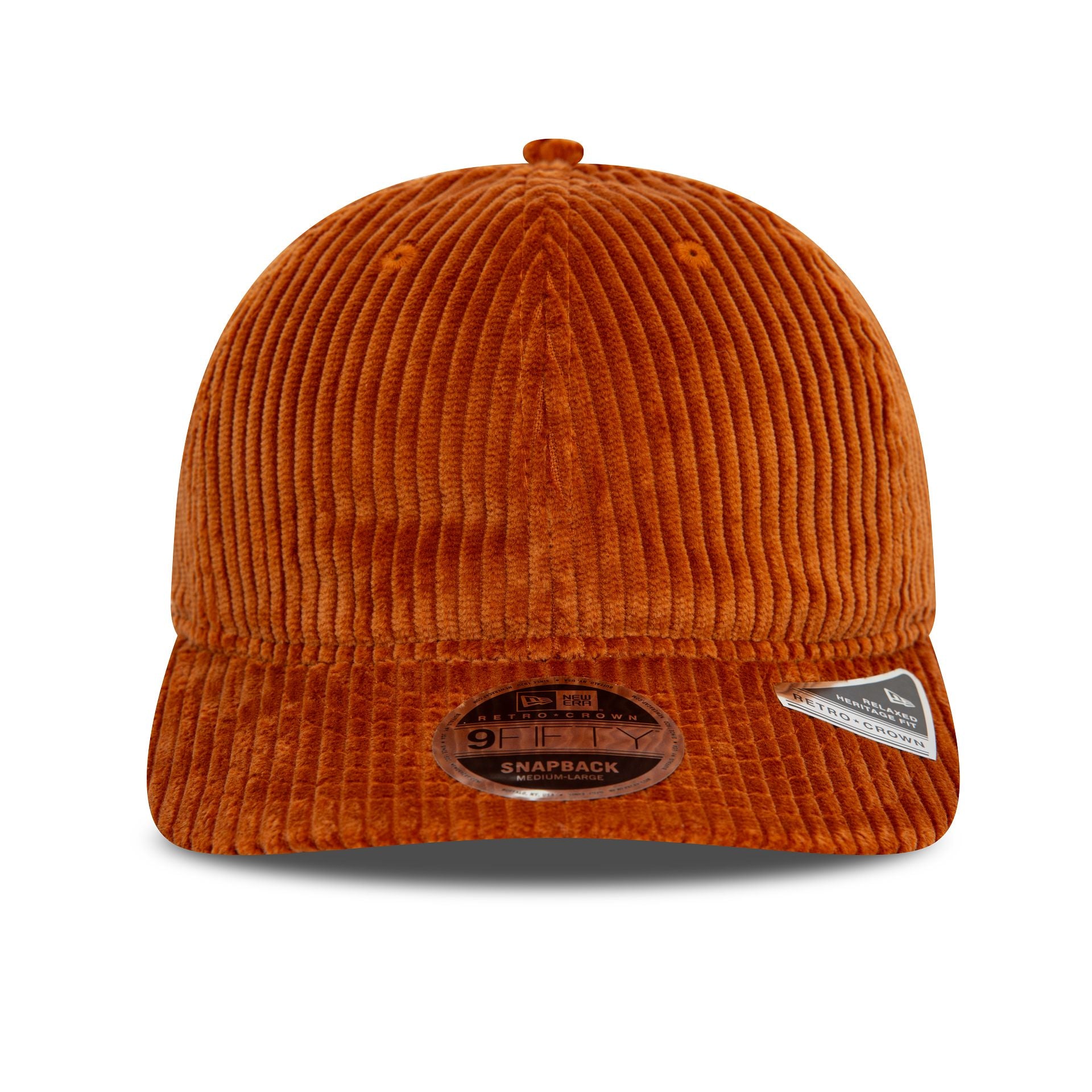 This is a New Era Cord Dark Orange 9FIFTY Retro Crown Cap 2