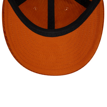 This is a New Era Cord Dark Orange 9FIFTY Retro Crown Cap 5