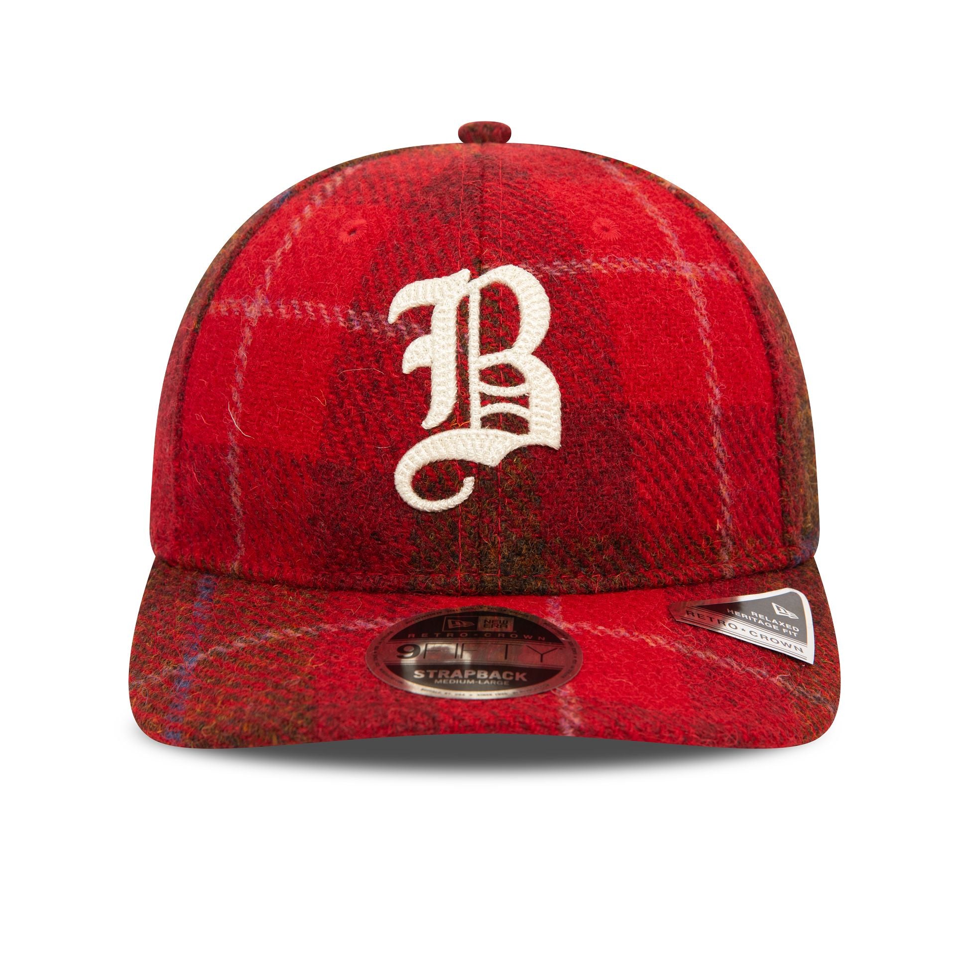 This is a Boston Braves MLB Harris Tweed Dark Red Retro Crown 9FIFTY Cap 2