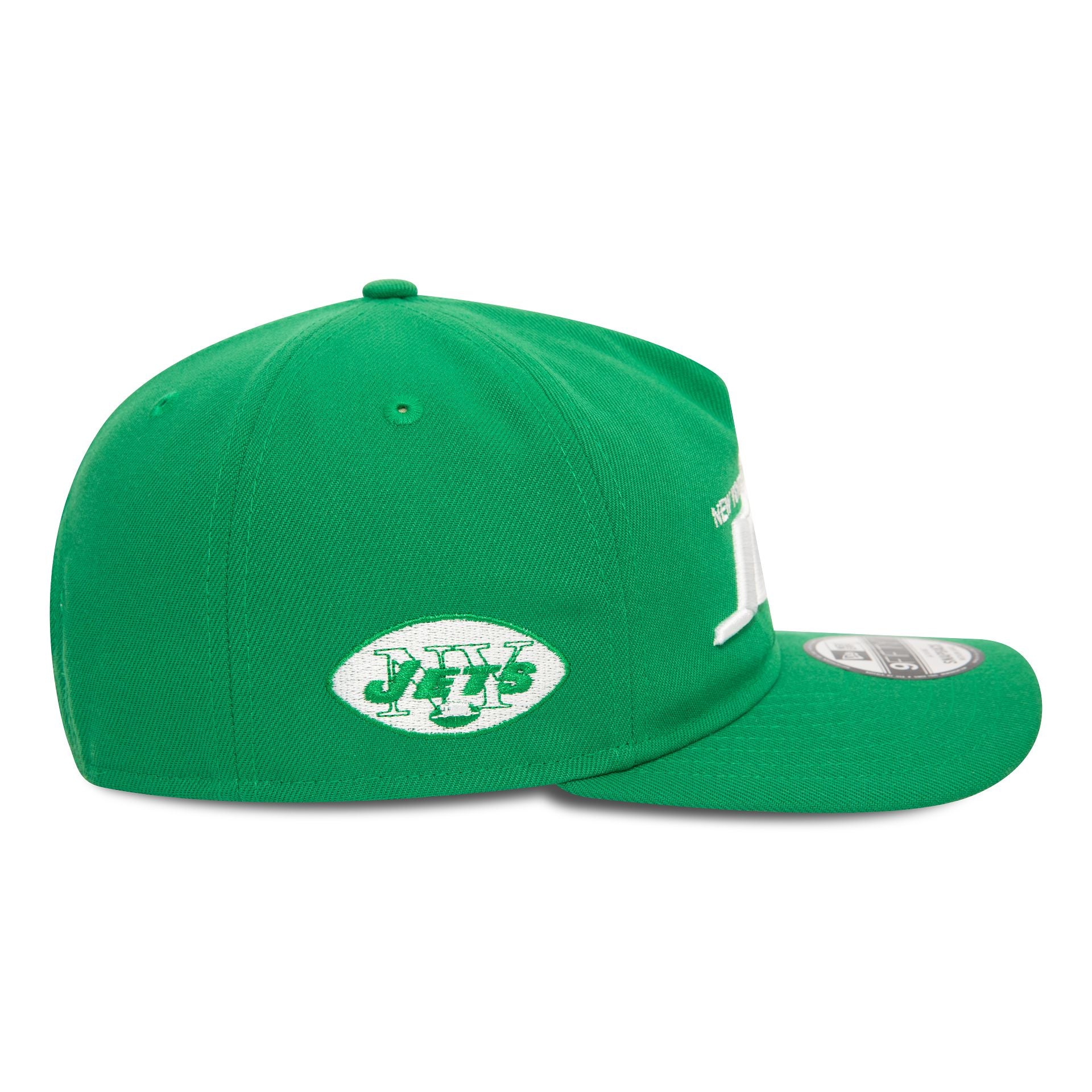 This is a New York Jets NFL Coaches Green 9FIFTY A-Frame Snapback Cap 6