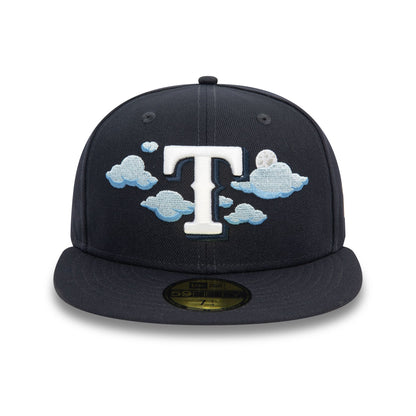 This is a Texas Rangers MLB Cloud Navy 59FIFTY Fitted Cap 2