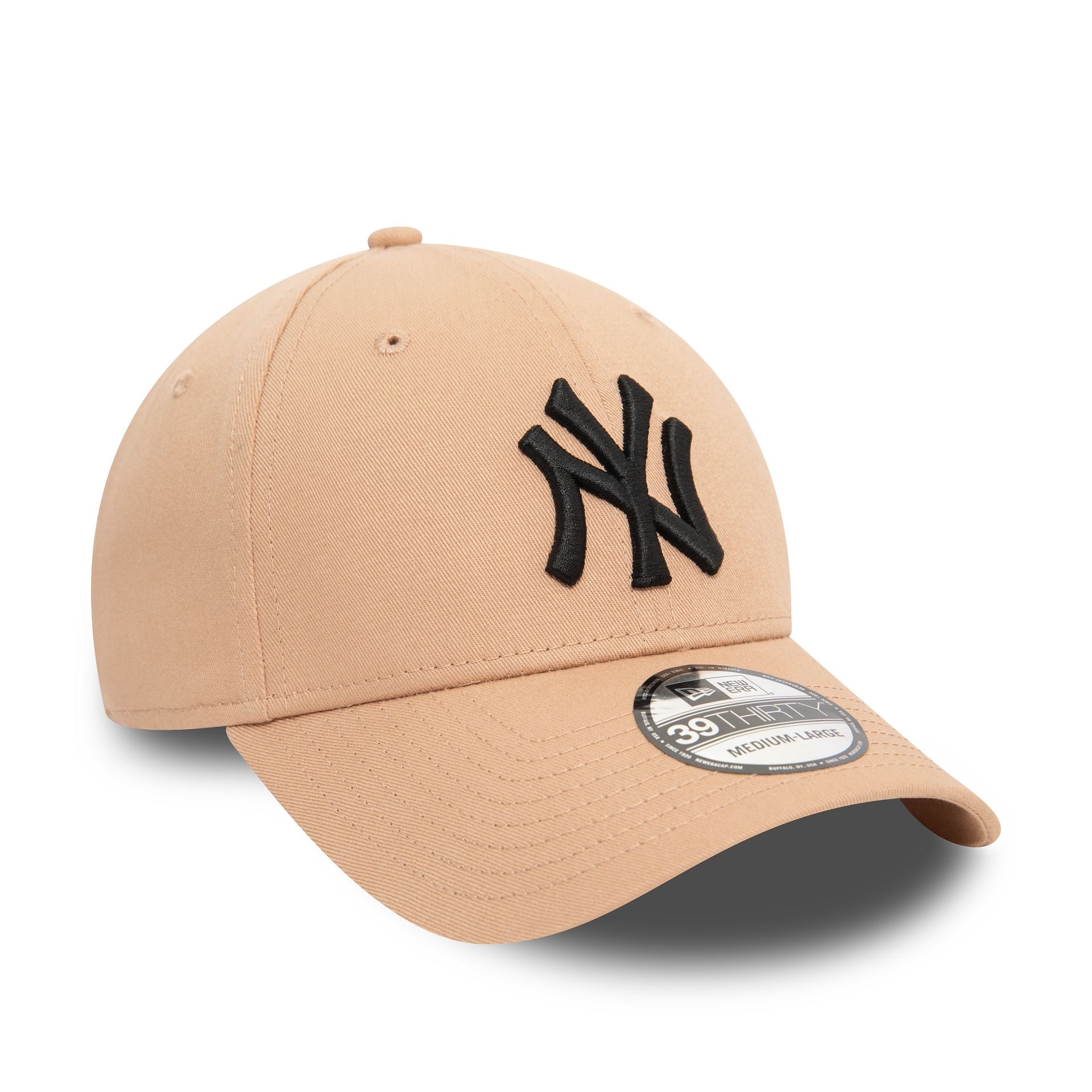 This is a New York Yankees League Essential Beige 39THIRTY Stretch Fit Cap 3