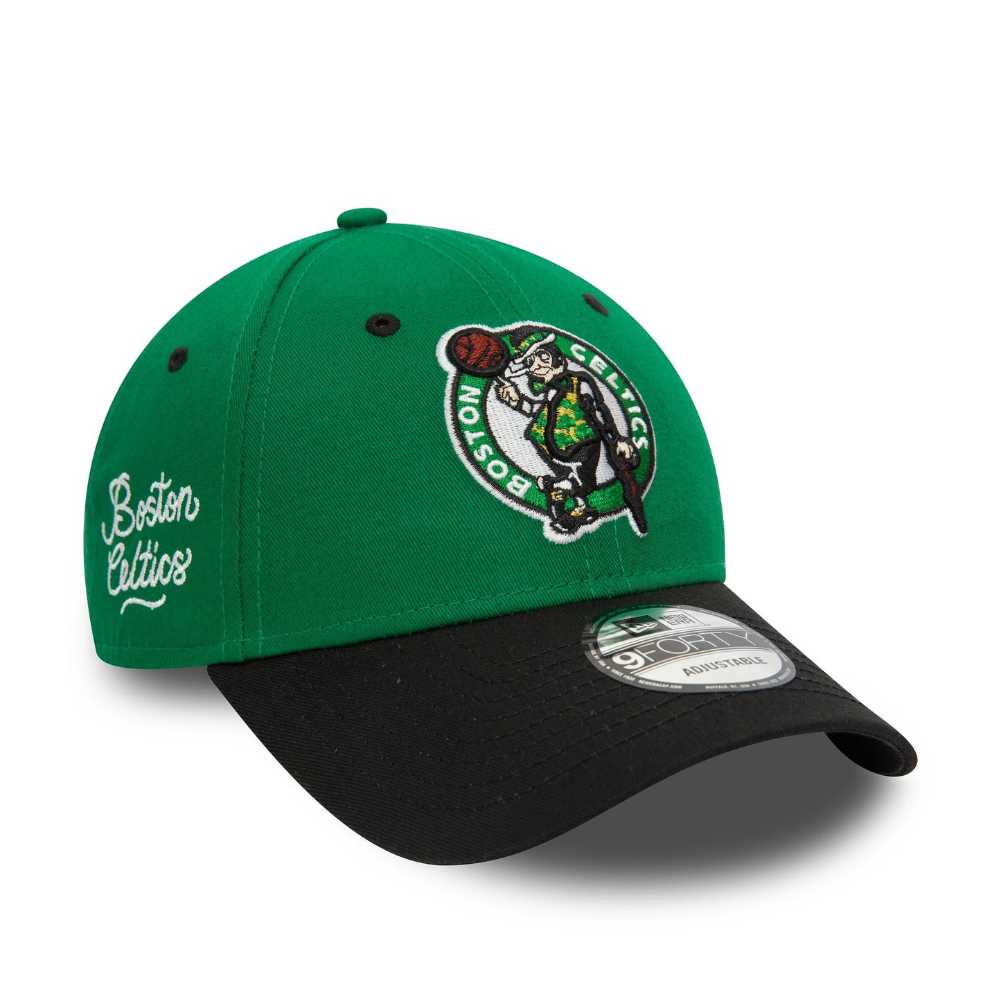 This is a Boston Celtics NBA Side Patch Green 9FORTY Adjustable Cap 4