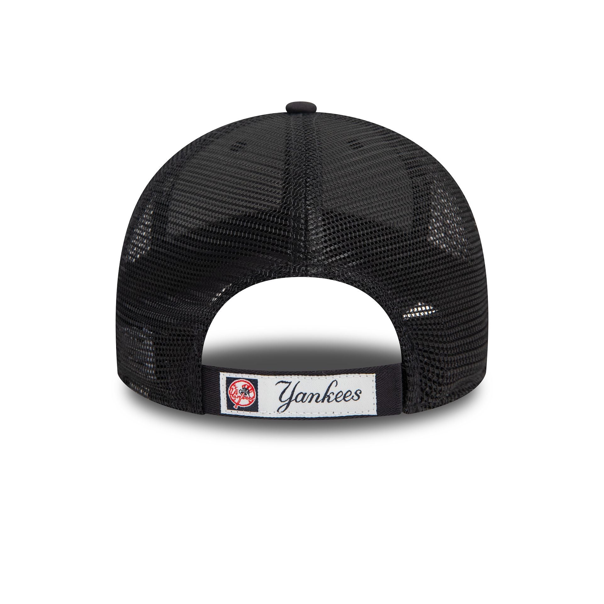 This is a New York Yankees Mini Homefield Navy 9FORTY Trucker Cap 4