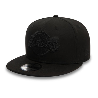 This is a LA Lakers Monochrome Black 9FIFTY Snapback Cap 1