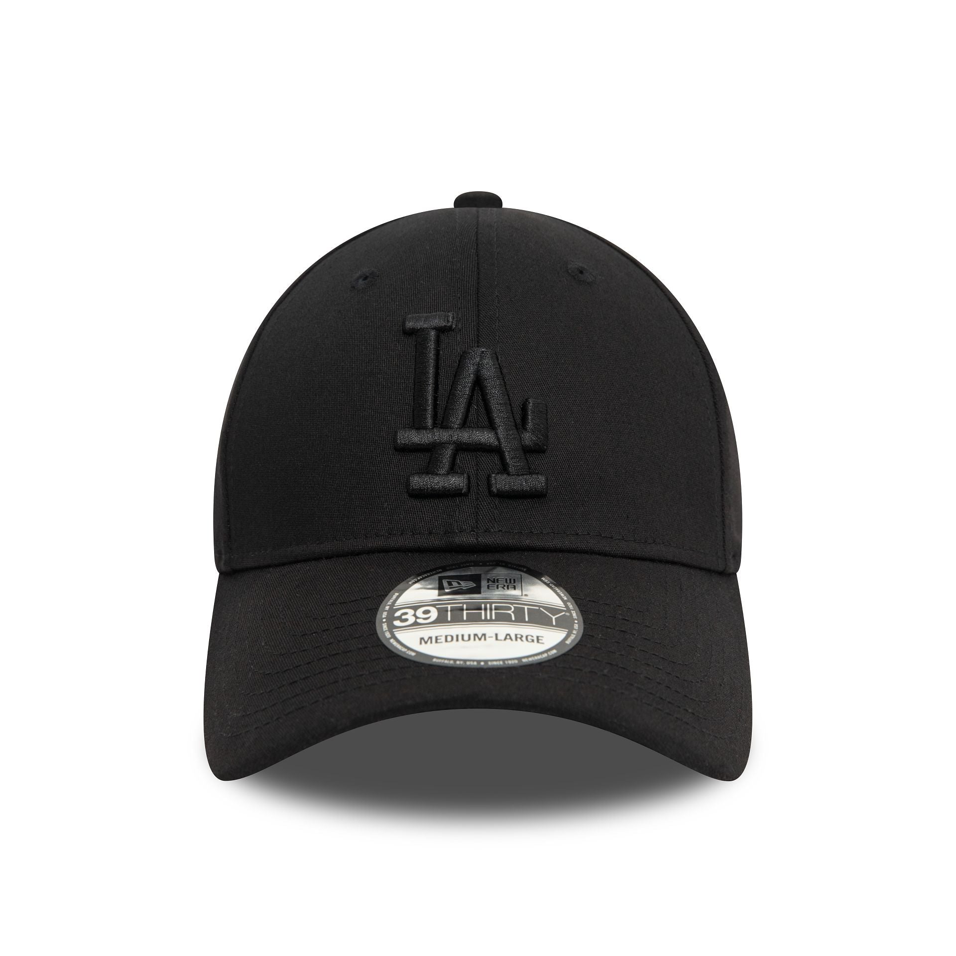 This is a LA Dodgers Monochrome Black 39THIRTY Stretch Fit Cap 2