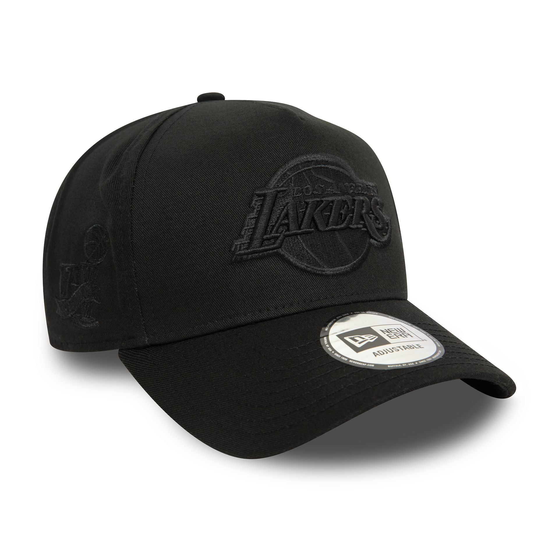 This is a LA Lakers Monochrome Black 9FORTY E-Frame Adjustable Cap 3