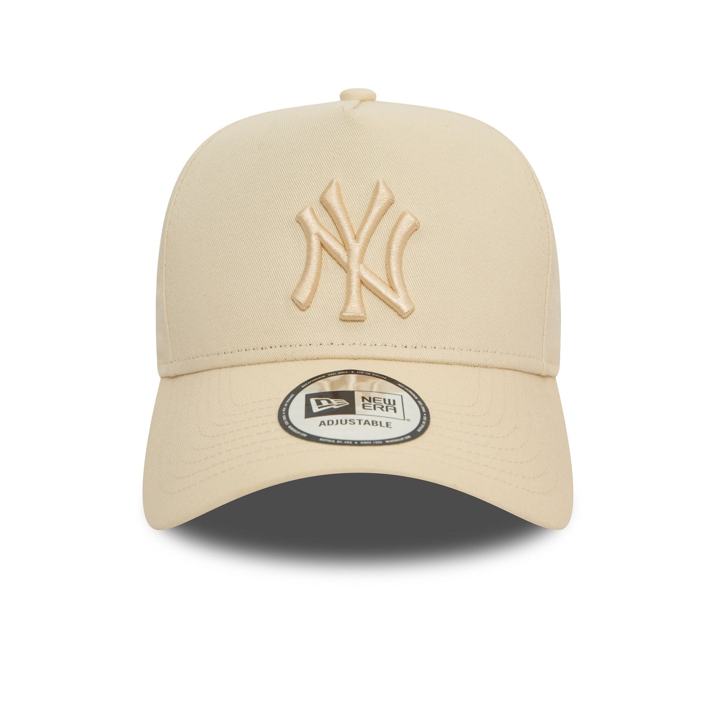 This is a New York Yankees League Essential Light Beige 9FORTY E-Frame Adjustable Cap 2