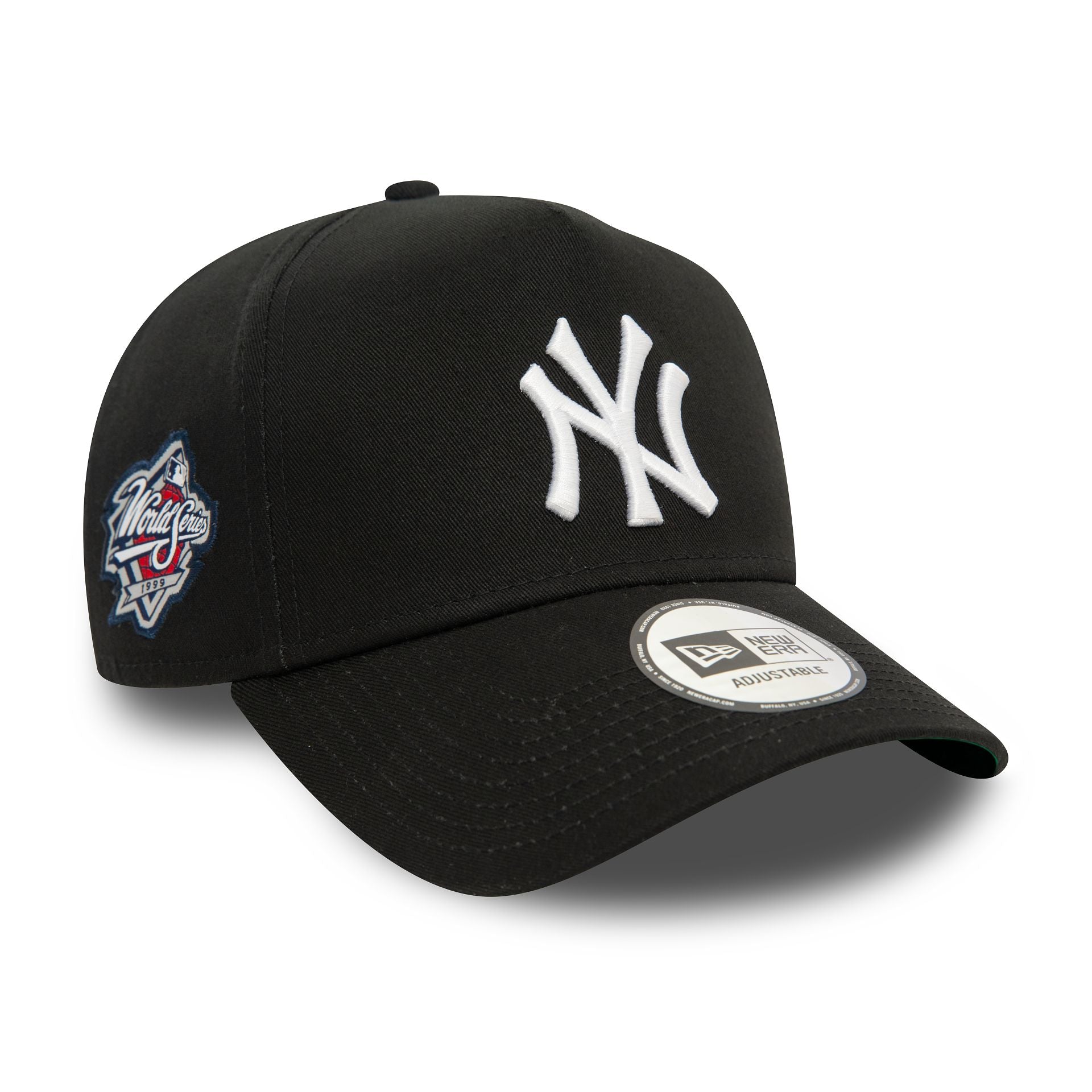 This is a New York Yankees MLB Side Patch Black 9FORTY E-Frame Adjustable Cap 3