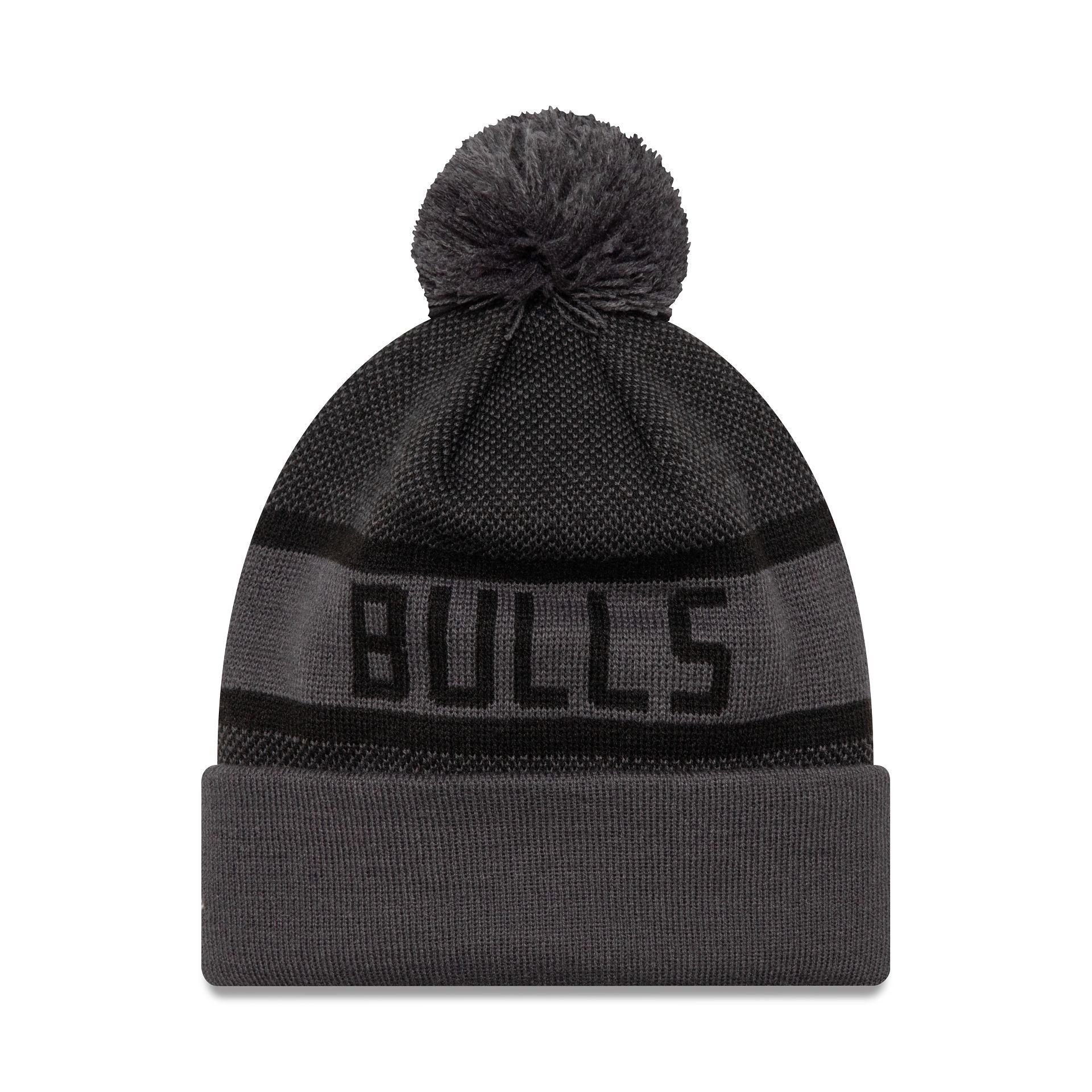 This is a Chicago Bulls Dark Grey Jake Knit Beanie Hat 3